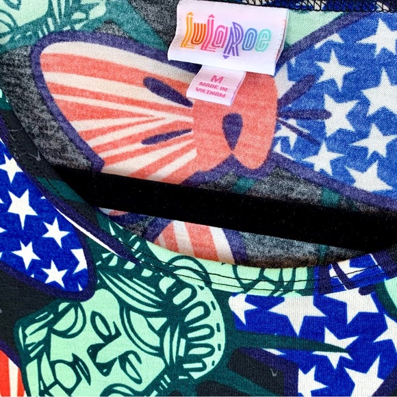 LuLaRoe Lady Statue of Liberty Americana Irma Tunic High Low Top Bundle Lot New - Picture 11 of 14